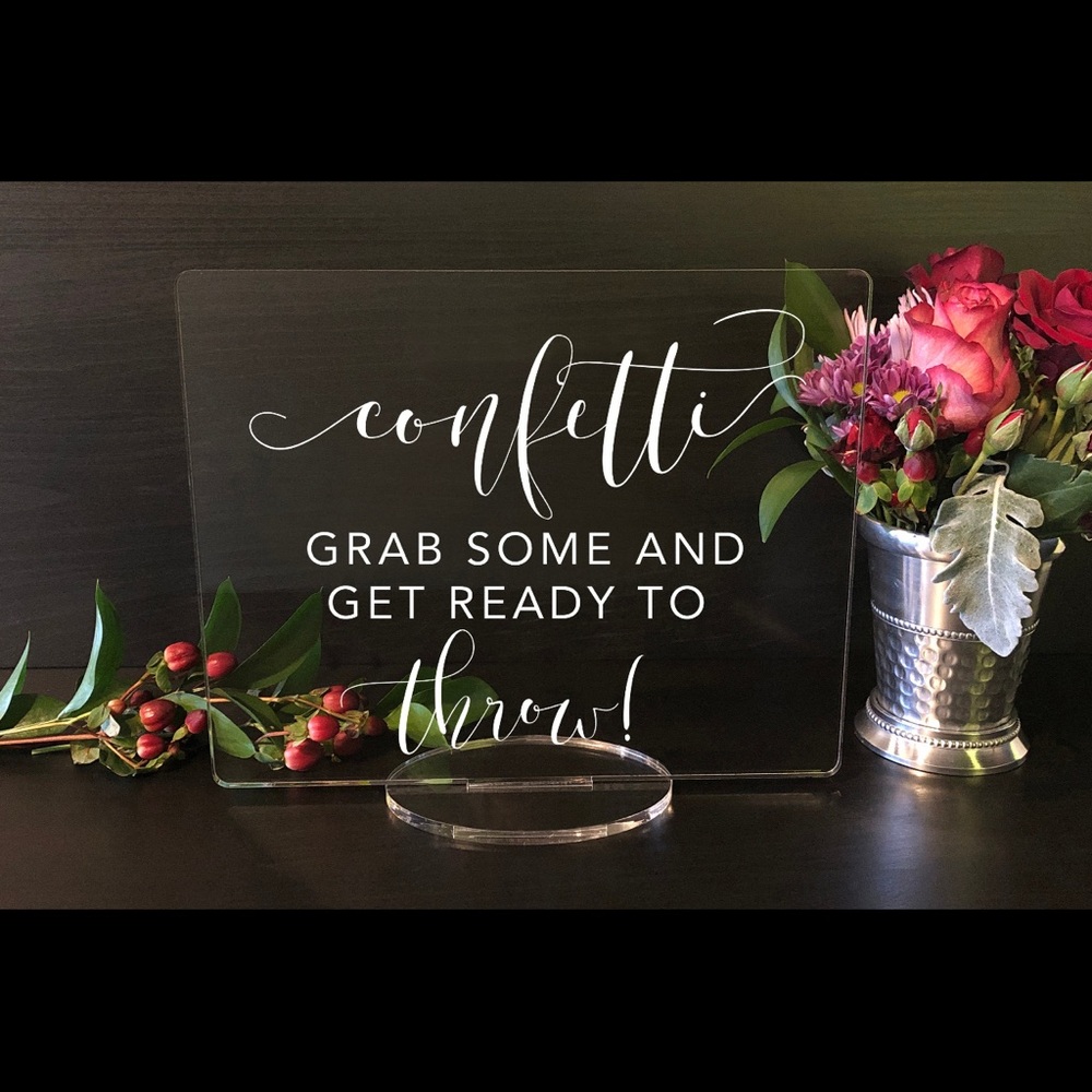 Brand new confetti sign